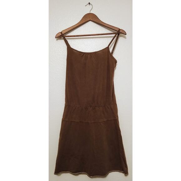 Vintage Y2K American Eagle Outfitters Brown Spaghetti Strap Dress XS Adjustable - Picture 1 of 7